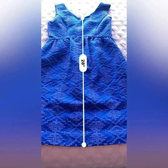 Anthropologie Maeve Dress Size 2 Gorgeous Ink Blue With Purple ❤️ - Picture 8 of 13